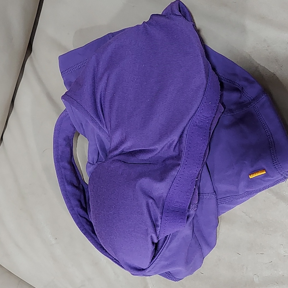 Lucy ruched purple workout tank with built in bra Size Xs - Picture 6 of 6